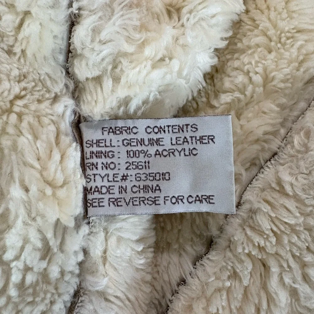 Vintage Y2K XOXO Suede Shearling Jacket Medium